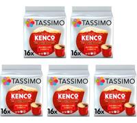 Tassimo Kenco Americano Smooth Coffee Pods x16 (Pack of 5, Total 80 Drinks) | Compatible With All TASSIMO Machines, Multipack of Five, 1 Pod per Cup, Makes 80 Cups, Recyclable with Podback