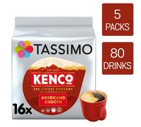 Tassimo Kenco Americano Smooth Coffee T-Discs Pods (5 Packs 80 Cups) Caffe Crema