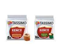 Tassimo Kenco Cappuccino & Americano Decaf Coffee Pods - Pack of 5 (40 & 80 Drinks)