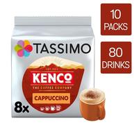 Tassimo Kenco Cappuccino Coffee Pods x8 (Pack of 10, Total 80 Pods)
