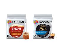 Tassimo Kenco Cappuccino Coffee Pods x8 (Pack of 5, Total 40 Drinks) & L'OR Espresso Decaffeinato Coffee Pods x16 (Pack of 5, Total 80 Drinks)
