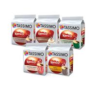 Tassimo Kenco Coffee Selection - Cappuccino/Decaf/American Smooth/100% Colombian - 5 Packs (72 Drinks)