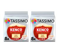 Tassimo Kenco Flat White Coffee Pods x8 (Pack of 2, Total 16 Pods)