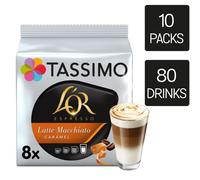 Tassimo L'OR Caramel Latte Macchiato Coffee Pods x8 (Pack of 10, Total 80 Pods)