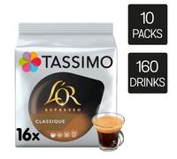 Tassimo L'OR Espresso Classique Coffee Pods x16 (Pack of 10, Total 160 Pods)