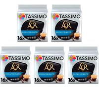 Tassimo L'OR Espresso Decaffeinato Coffee Pods x16 (Pack of 5, Total 80 Drinks)