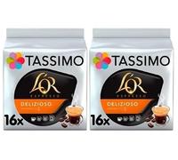 Tassimo L'OR Espresso Delizioso Coffee Pods x16 (Pack of 2, Total 32 Pods)