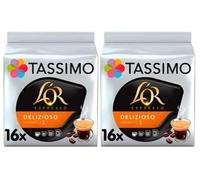 Tassimo L'OR Espresso Delizioso Coffee Pods x16 (Pack of 2, Total 32 Pods)