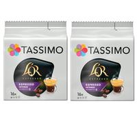 Tassimo L'OR Espresso Intense Coffee Pods x16 (Pack of 2, Total 32 Capsules) - Strong Rich Espresso T DISCs with Velvety Crema