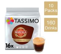 Tassimo Marcilla Espresso Coffee Pods x16 (Pack of 10, Total 160 Pods)