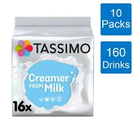 Tassimo Milk Creamer Coffee Pods x16 (Pack of 10, Total 160 Pods)
