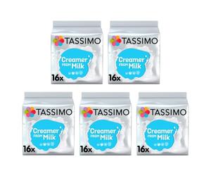 Tassimo Milk Creamer Pods x16 (Pack of 5, Total 80 Drinks)
