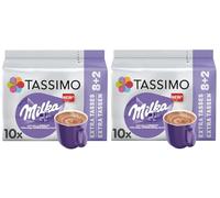 Tassimo Milka Hot Chocolate Pods x10 (Pack of 2, Total 20 Capsules)