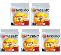 Tassimo Morning Café Coffee Pods x16 (Pack of 5, Total 80 Drinks)