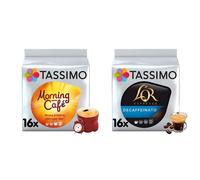 Tassimo Morning Café Coffee Pods x16 (Pack of 5, Total 80 Drinks) & L'OR Espresso Decaffeinato Coffee Pods x16 (Pack of 5, Total 80 Drinks)
