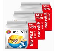 Tassimo Morning Café Mild & Smooth XL Capsules x21 Pods (Pack of 3, Total 63 Pods) - Gentle & Balanced Coffee for XL Cup Size