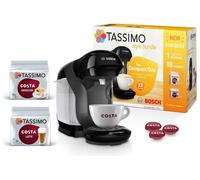 Tassimo by Bosch Style Pod Coffee Machine with Costa Americano & Costa Latte Starter Bundle, TAS1102GB2. Black