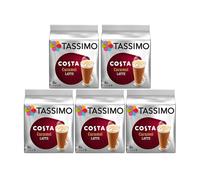 Tassimo T Discs Costa Caramel Latte 5 x 16 Coffee Pods 40 Drinks Servings Cups