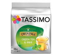 TASSIMO Twinings Thé Vert à La Menthe, Green Mint Tea, 16 T DISCs (Pack of 1, Total 16 T DISCs) Large Cup Size