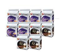 Tassimo Variety Selection - Cadbury Hot Chocolate/L'Or Latte Macchiato - 10 Packs (80 Servings)