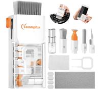 Tassmpitor Laptop Cleaning Kit Keyboard Cleaner, Electronics Cleaning Tool for MacBook iPad Phone iPhone Pro, Brush Tool for Tablet, Computer, PC, TV Camera Lens, Bright White, GW-004