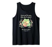 Taste and See that The Lord is Good Psalm 34:8 Frog Japanese Tank Top