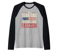 Taste Like Fascism Political Protest Raglan Baseball Tee