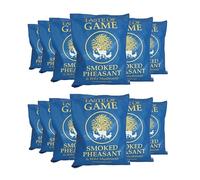 Taste of Game Crisps | Smoked Pheasant & Wild Mushroom Flavour | 12 x 40g Snack Packs | Gluten Free, Vegetarian & Vegan | British Potatoes with Skin-On | Batch Cooked for Extra Crunch