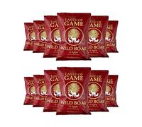 Taste of Game Crisps | Wild Boar & Apple Flavour | 24 x 40g Snack Pack | Gluten Free, Vegetarian & Vegan | British Potatoes with Skin-On | Batch Cooked for Crunch | Savoury & Sweet Balance