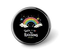 Taste The Rainbow Clouds Stars Cute Lapel Brooch Pins Badge Metal Round Jacket Hat Bag Accessories Jewelry