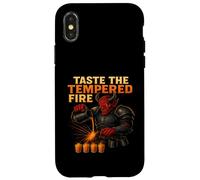 Taste the Tempered Fire Demon Bartender Pouring Fiery Shots Case for iPhone X/XS