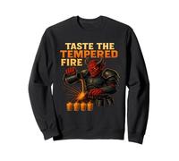 Taste the Tempered Fire Demon Bartender Pouring Fiery Shots Sweatshirt