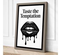 Taste the Temptation Modern Canvas Wall Art Print 36x24 Inch (91 x 61 cm)