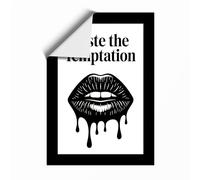 Taste the Temptation Modern Unframed Wall Art Print A4 (29.7×21cm), Wall Decor for Living Room, Bedroom, Office & Home, Art Gift
