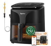 Tastee Ceramic Air Fryer, 8-in-1 Compact 5.5QT AirFryers, 450°F Digital Airfryer Dehydrator with Smart Probe, 24 Presets One-touch Cooking, In-app Recipes with Window, Dishwasher-safe &