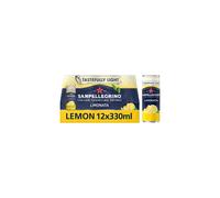 San Pellegrino Italian Sparkling Drinks Tastefully Light Sparkling Lemon Canned Soft Drink 12 x 330ml | 73k Cals per Can