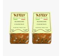 Tastely Mushrooms Couscous - Serves 4 | Instant Meal, Gluten Free, Couscous with Dried Mushrooms & Herbs | Vegan & Quick Meal in 18 Minutes - 250g | Pack of 2