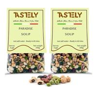 TASTELY Paradise Soup Mix - 300g 2pk | High in Protein Quick Soups Mix Dried Legume Blend with Beans | Lentils, Chickpeas and Soya Beans | Suitable for Vegan and Gluten Free Diets