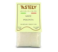 Tastely White Polenta - 300g | Instant Fine-Ground Cornmeal | Vegan and Gluten-Free | Creamy Italian Polenta,Authentic Italian Cuisine | Pack of 1