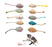 Tastetreasure 10 Pack Catnip Toys for Cats, Plush Mouse Cat Toy with Realistic Design, Interactive Soft Mouse Mice for Indoor Cats and Kittens, Lightweight Furry Cat Toys for Chase and Play