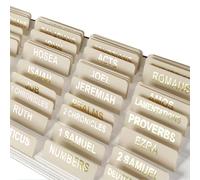 Tastetreasure 100 Pcs Bible Tabs for Women, Gold Foil Embossed Large Print Bible Book Tabs, Laminated Aesthetic Neutral Cream Bible Journaling Supplies, Preprinted Index Tabs for Catholic Study