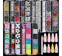 Tastetreasure 8 Box Super Value Nail Art Decoration Set, Over 10000+ Rhinestones, Glitter, 3D Flowers, Pearls & Metal Charms, Professional Nail Tech Supplies for DIY Manicure and Crafting