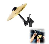 Tastetreasure Car Mini Cymbal Decoration, Air Vent Clip-On Drum Accessory, Creative Music Instrument Interior Decor for Dashboard, Fun Metallic Gold Novelty Gift (1 Pack)