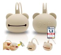 Tastic Baby Dummy Box - Silicone Dummy Box for On the Go in Panda Shape - Dummy Storage BPA Free - Box Versatile and Easy to Clean (Skin Colour)
