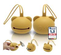 Tastic Baby Dummy Box - Silicone Dummy Box for On the Go in Panda Shape - Dummy Storage BPA Free - Box Versatile and Easy to Clean Mustard