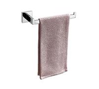 TASTOS Premium Stainless Steel Hand Towel Holder, Square Hand Towel Ring Heavy Duty Wall Mounted Modern Hand Towel Bar for Bathroom Kitchen, Polished Chrome