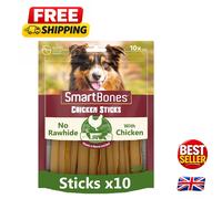 Tasty 10-Pack Chicken & Vegetable Chew Sticks for Dogs - Promotes Dental Health