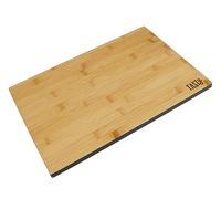 Tasty Bamboo Cutting Board, Wooden Chopping Board Made of Robust Bamboo for Chopping and Cooking Food in the Kitchen, Dimensions: 35.5 x 25 x 1.2 cm, Colours: Wood Brown and Elegant Grey