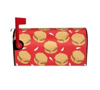 Tasty Burger Grilled Beef Pattern Mailbox Covers Mailbox Post Box Cover For Garden Yard Outdoor Decor21x18 In