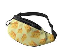 Tasty Cheese Sports Crossbody Fanny Pack Stylish Adjustable Strap Waist Pack for Hiking Walking Jogging